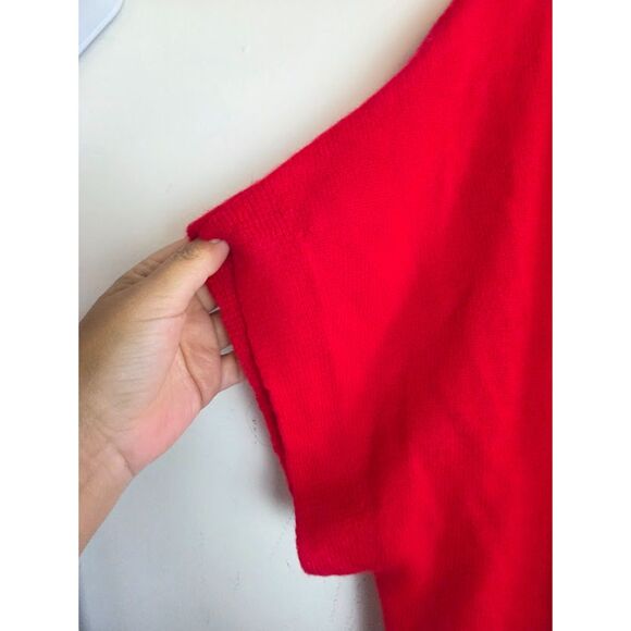 NWT In Cashmere Women Red 100% Cashmere Tunic Cardigan/Sweater size Large/XL - Picture 7 of 9